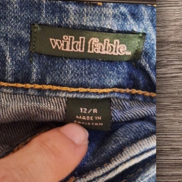 Wild Fable Blue Flare Wide Leg Denim Size 12 - Picture 8 of 8